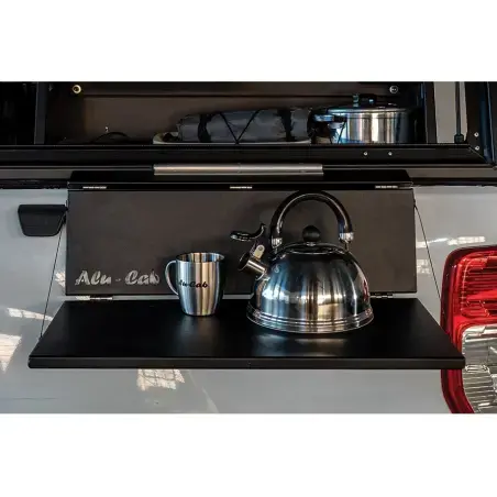 Tablette latérale pliable noir sur hardtop Alu-Cab